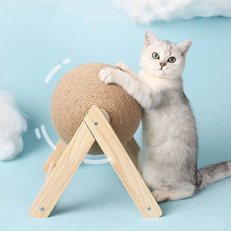 Sisal Rope Cat Scratching Ball, Small & Big, L-Type & V-Type, Wear-Resistant Grinding Paws Toy, Cats & Kittens