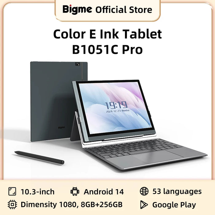 Bigme B1051C 10.3" Color E-Ink Tablet – Android 14, Kaleido 3 300PPI, Lite/Standard/Pro (4GB–8GB, 64GB–256GB), Stylus, Wi-Fi 6, Google Play