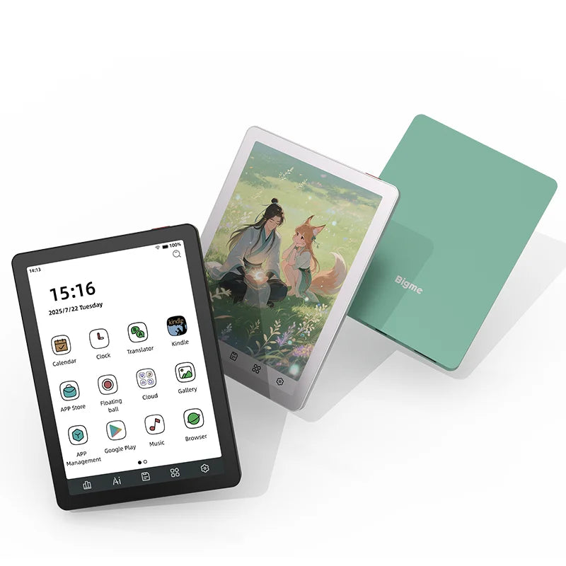 Bigme B6 Color E-Ink E-Reader – 6" 300PPI, Android 14, Google Play, 4GB+64GB, Wi-Fi, Bluetooth, 36-Level Front Light, Ultra-Slim 6.98mm
