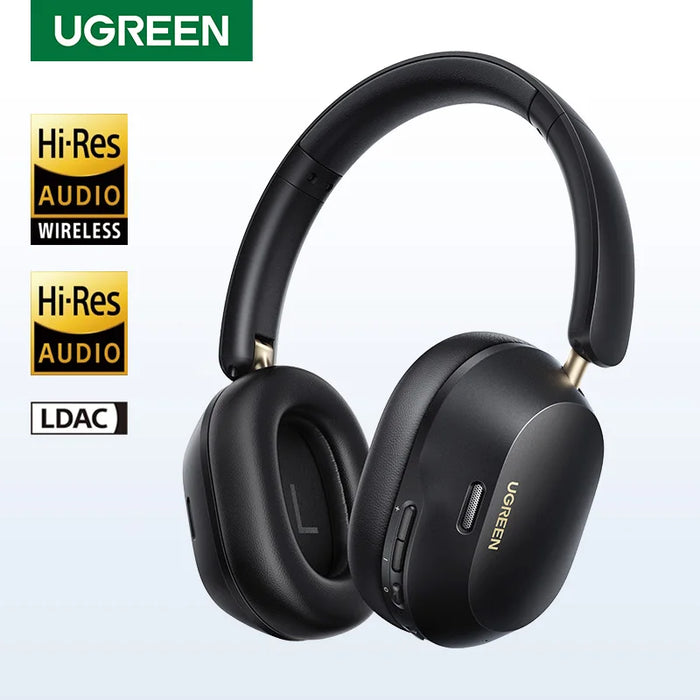 UGREEN Max5c Over-Ear Headphones – Bluetooth 5.4, 43dB Hybrid ANC, Hi-Res LDAC, 40mm Driver, 75H Playtime, Spatial Audio, Black/White/Blue