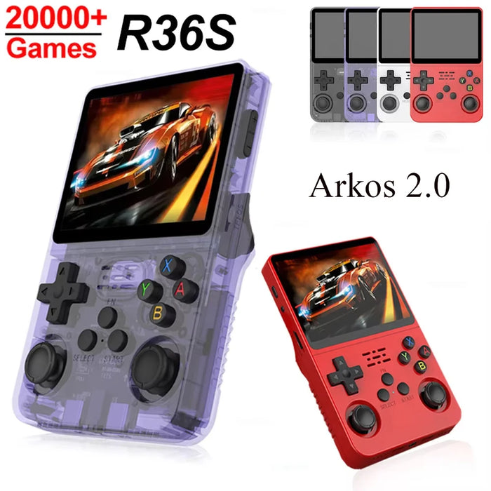 Original Arkos System R36S Retro Game Console Handheld 3.5" Consolas R36 S Portable Pocket Video Player 64GB 128GB Kid Gift