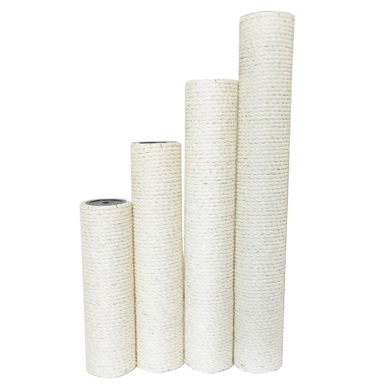 Cat Scratching Post Replacement, Sisal & Natural Paper, 12.5 / 25 / 30 / 38 / 50cm x 7cm, M8 Screw, DIY Cat Tree & Climbing Frame