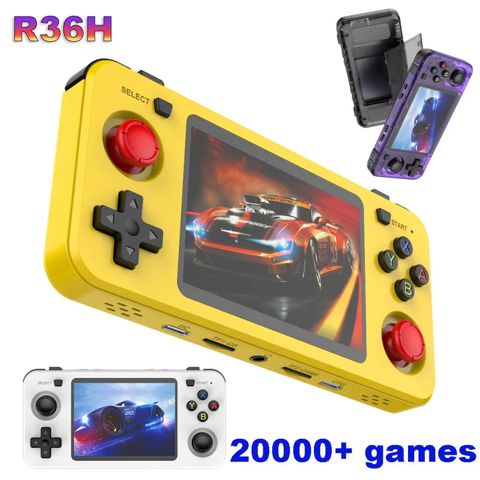 R36H Retro Handheld Game Console – 3.5" IPS Screen, 15,000+ Games, 64GB/128GB, Hall Effect Joystick, Linux ArkOS, Portable Pocket Player